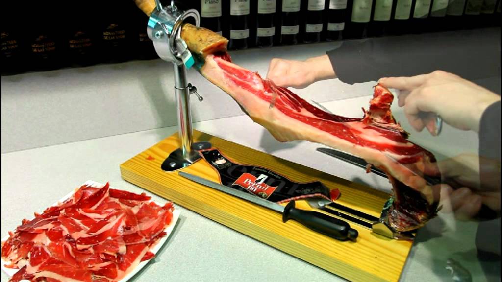 Comment couper un jambon espagnol en tranches [5/6] (Pata negra, Bellota ou Serrano) --