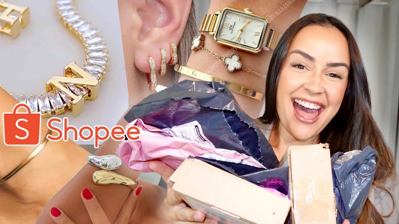 COMPREI ACESS&Oacute;RIOS FOLHEADOS E DE A&Ccedil;O INOXID&Aacute;VEL NA SHOPEE | Unboxing e primeiras impress&otilde;es!!