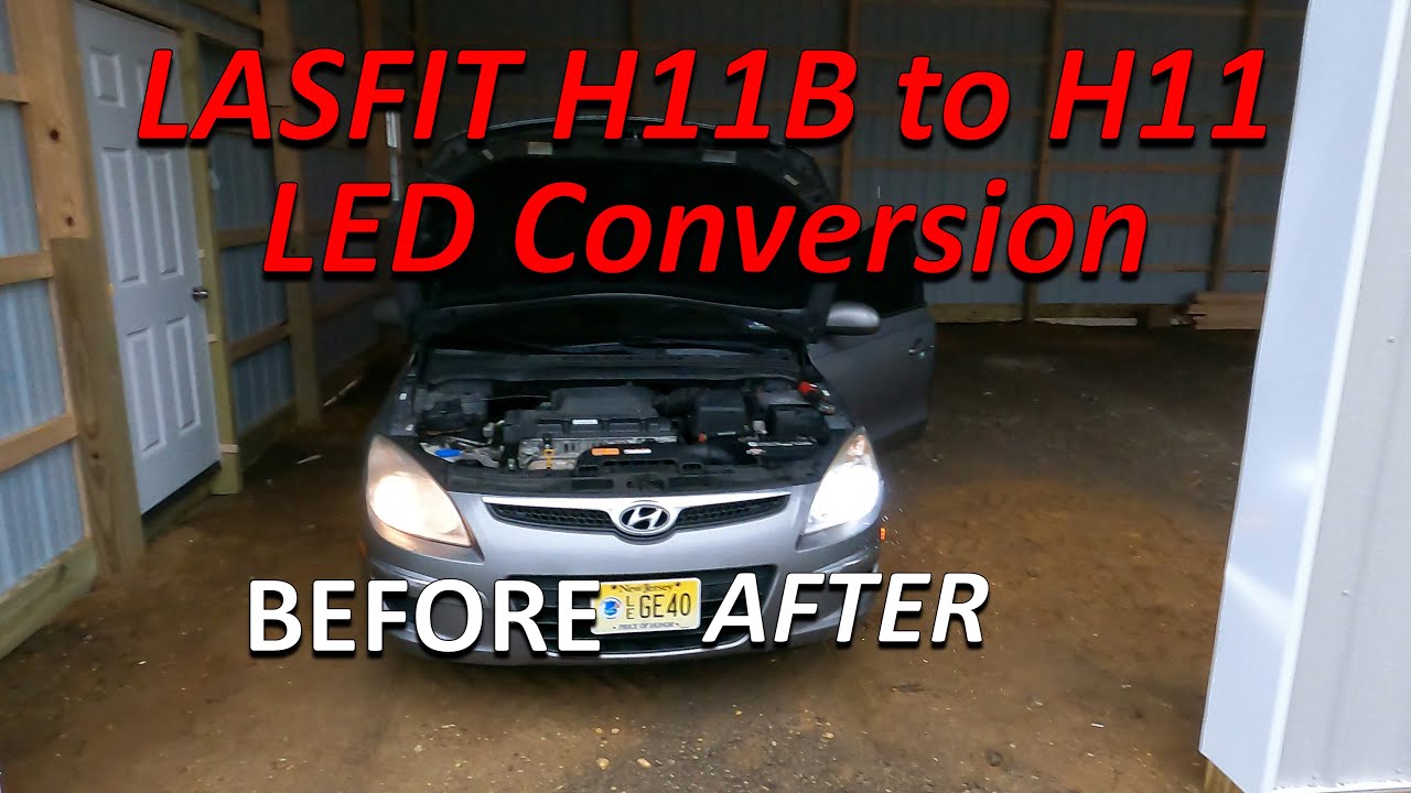 How to upgrade Hyundai Kia H11B headlights using LASFIT H11 LED bulb