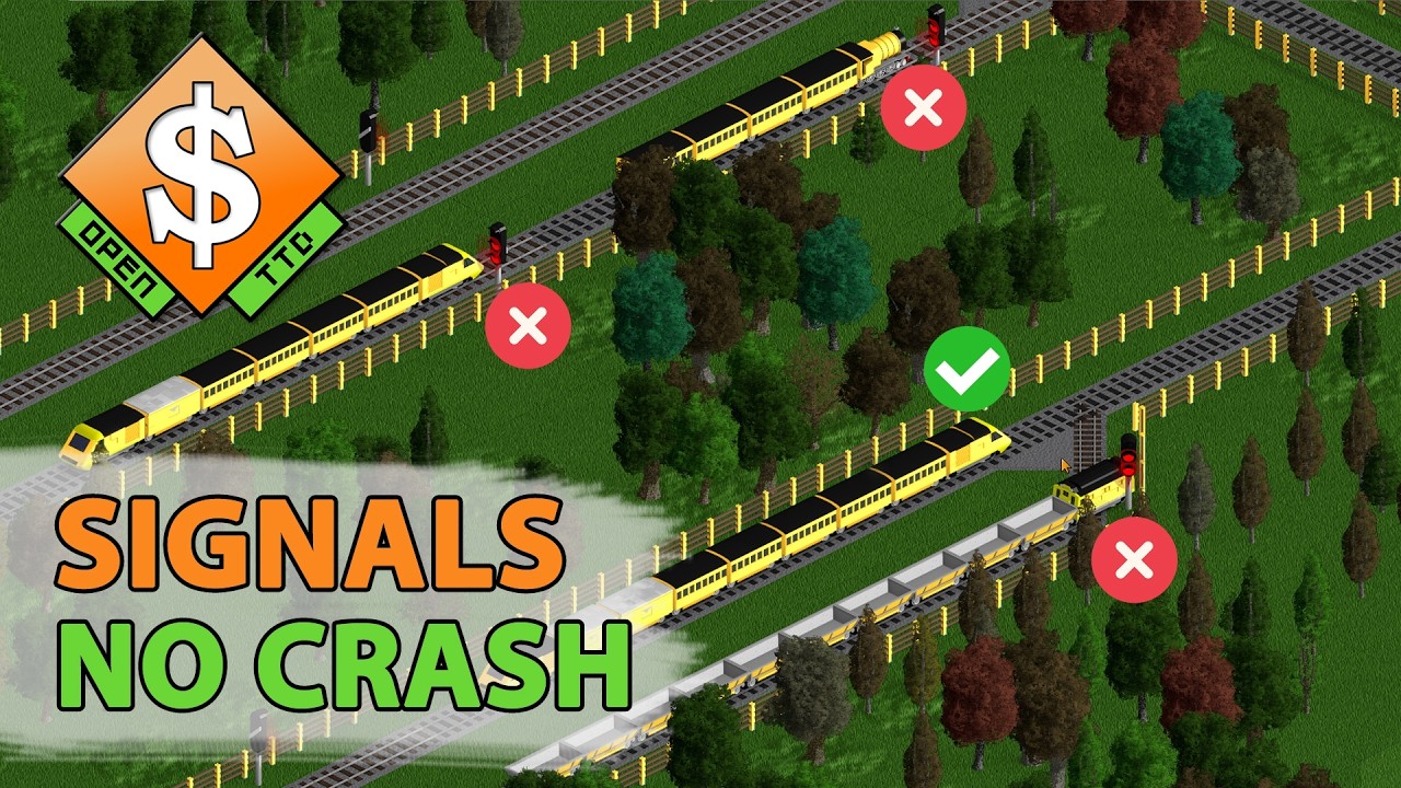 OpenTTD Railway Guide   Single Track, Double Track, and Signaling