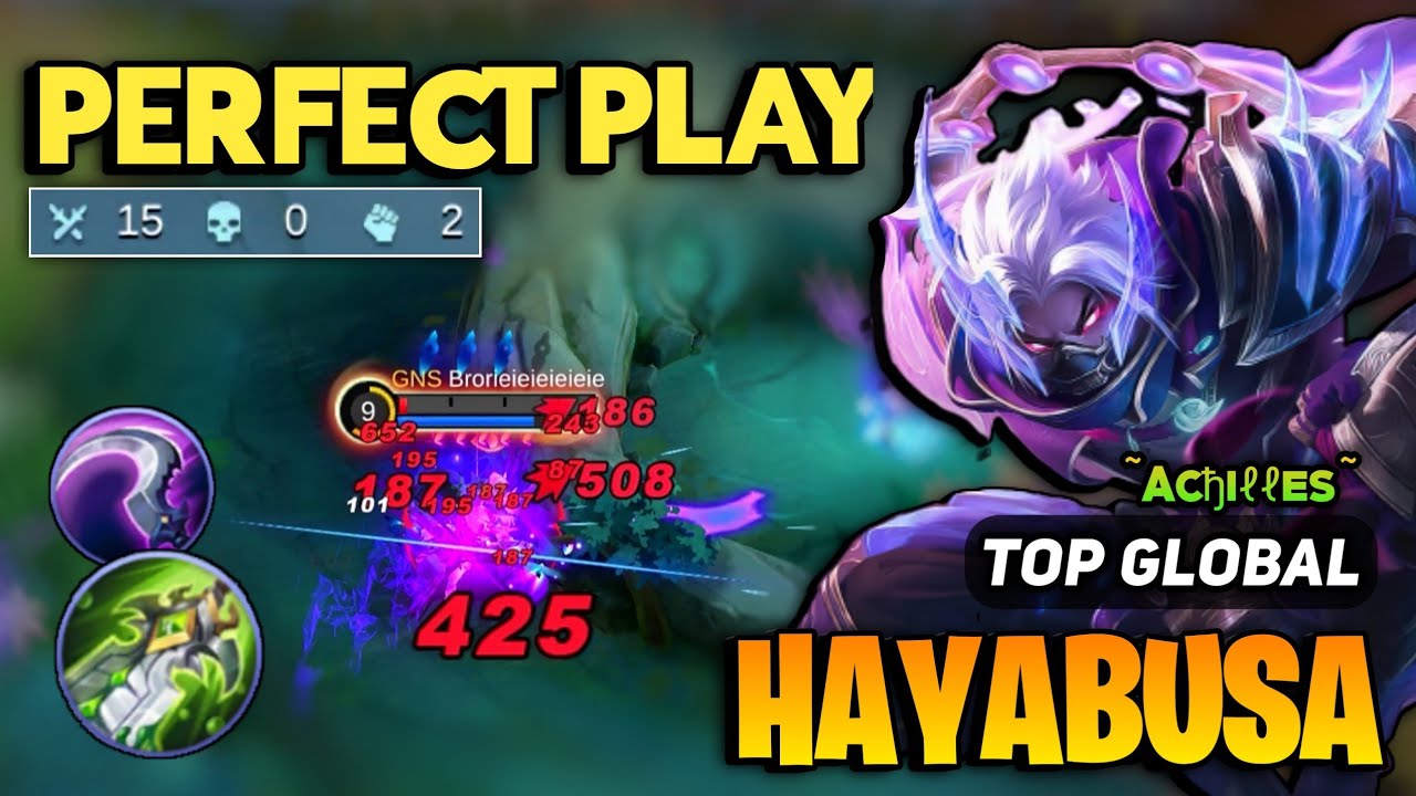 IMMORTAL! Hayabusa Best Build 2023 [ Hayabusa Top Global Gameplay] By ~Acђiℓℓes~ - MLBB