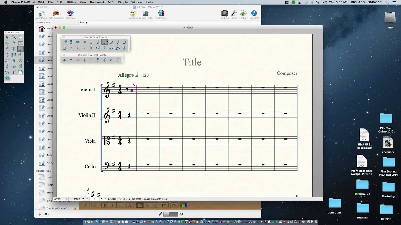 Simple Entry Finale PrintMusic