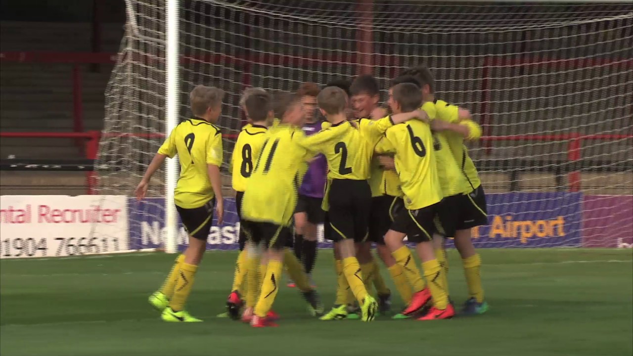 SCORE  3 -2 . u 13s FA Cup FINAL  BISHOPTHORPE WHITE ROSE BLACK STRENSALL TIGERS YELLOW