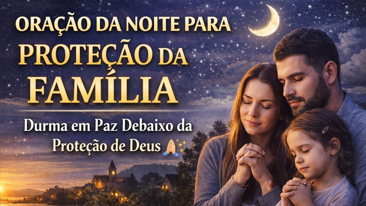 👉 ORAÇÃO DA NOITE PARA PROTEÇÃO DA FAMÍLIA | Durma em Paz Debaixo da Proteção de Deus 🙏✨  #oração