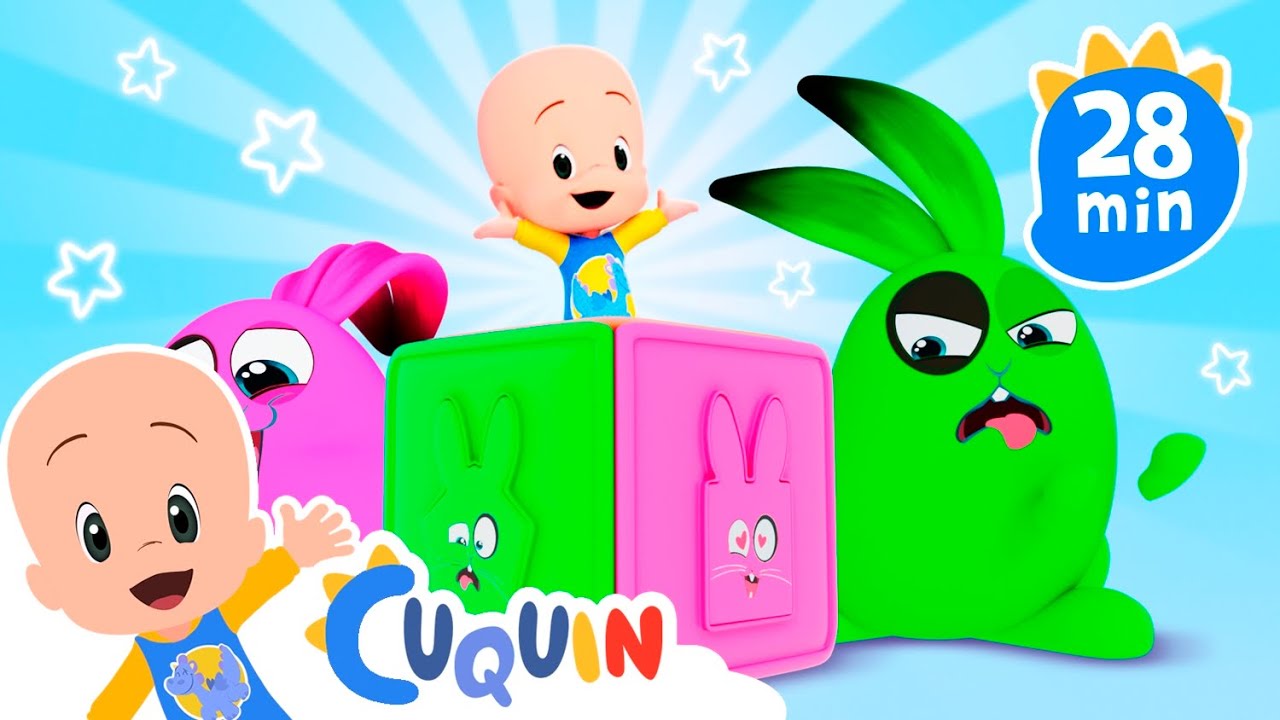 Cuquin’s Magic Color Cube – Learn the Shapes | Cleo & Cuquin Educational Videos for Children
