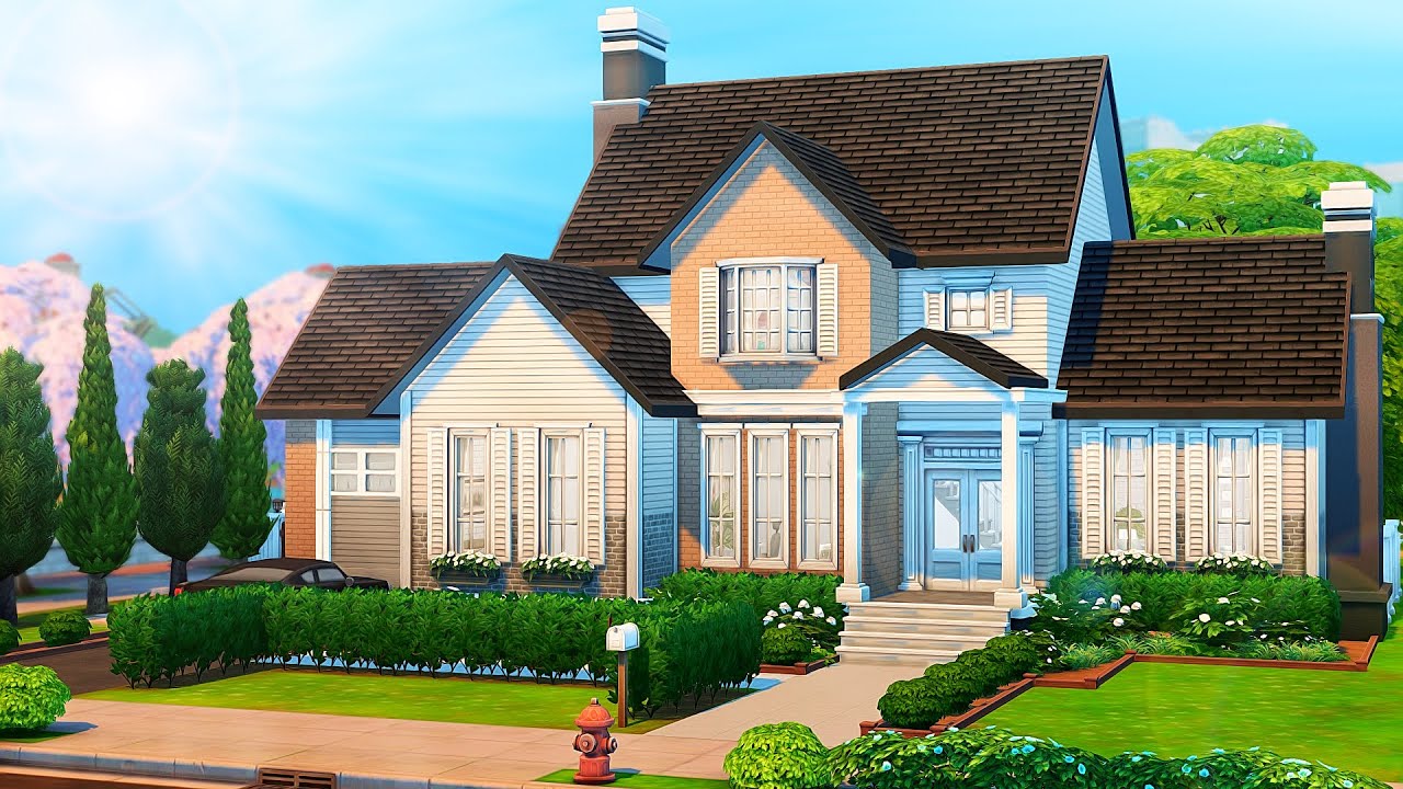 LARGE BASE GAME FAMILY HOME 💕 | The Sims 4 Speed Build