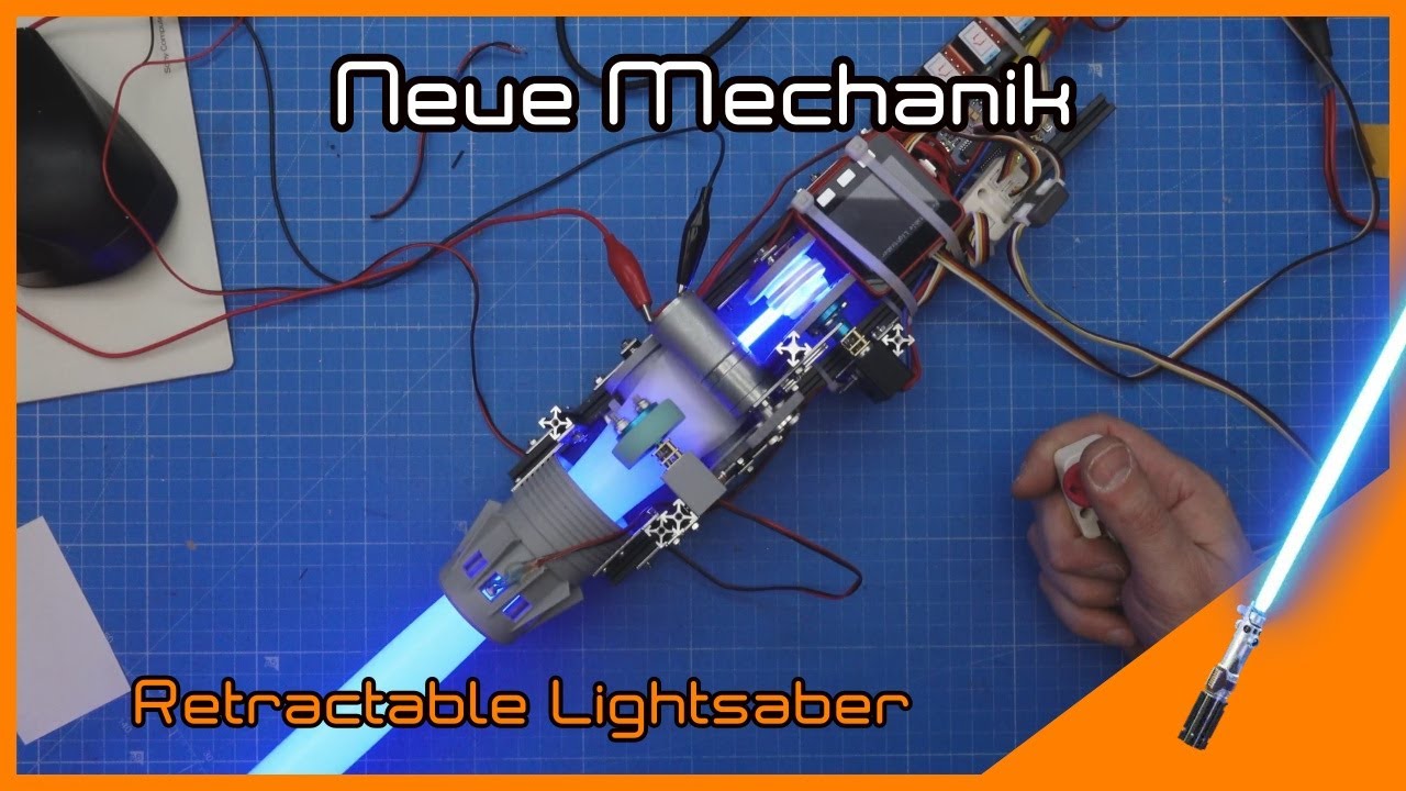 Retractable Lightsaber: Neue Mechanik - Twitch Stream 📺 #starwars #lightsaber #DIY #propmaking