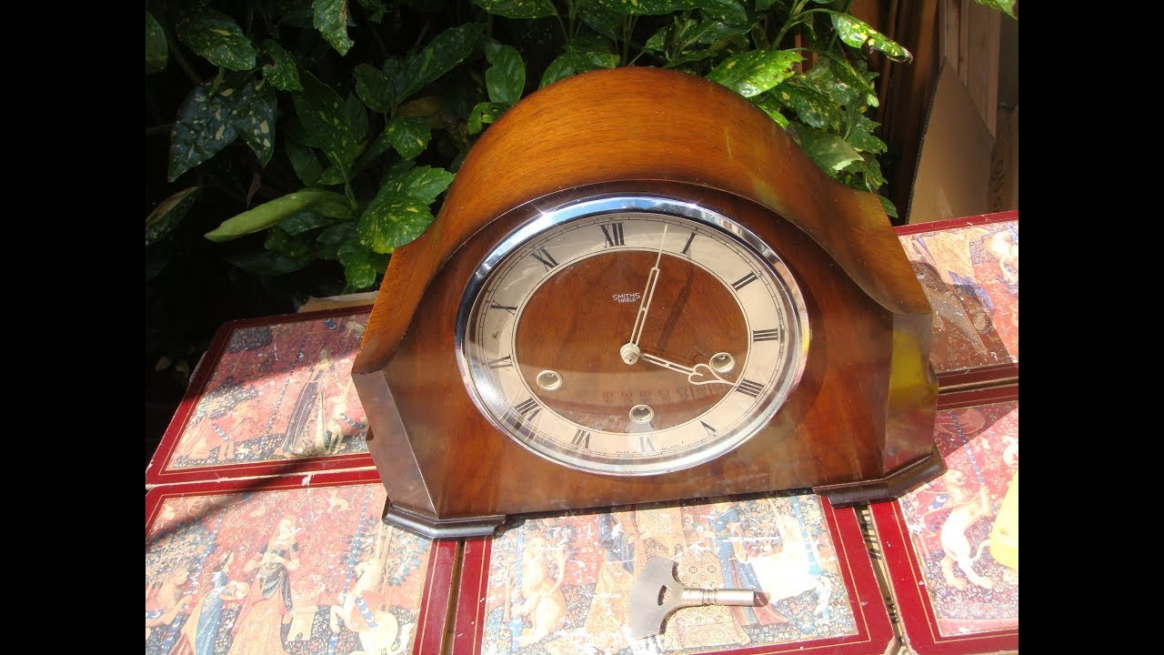 Vintage SMITHS ENFIELD  Mantle Clock With  Key  Westminster Chimes , See Video