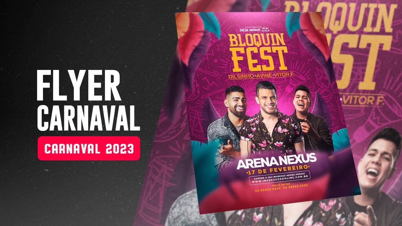 DO ZERO! Como CRIAR FLYER para CARNAVAL 2023 | PHOTOSHOP | FREE PSD FLYER