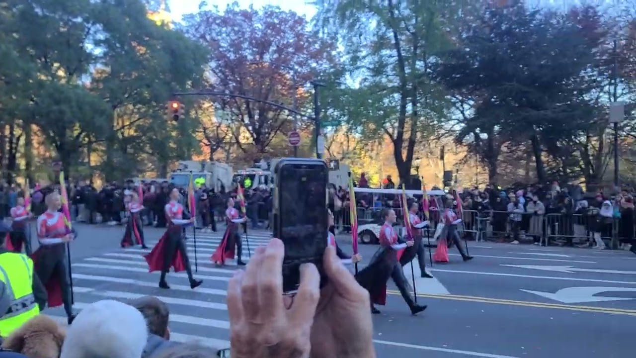 Rutgers Marching Scarlet Knights marching Macy's Thanksgiving Day Parade on Nov 23, 2023
