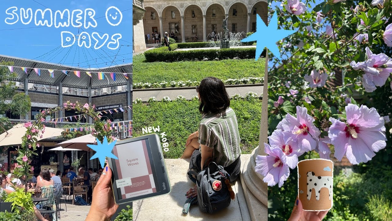 summer days ✷ unboxing my new kobo, library with friends, bookstore browsing & starting a new book
