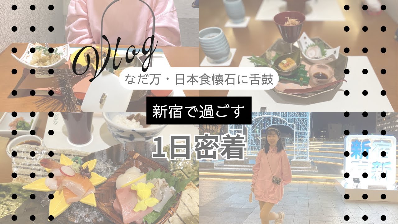 【新宿vlog】慣れない都会🏙️、なだ万和食懐石ランチ〜夜までの1日🌃