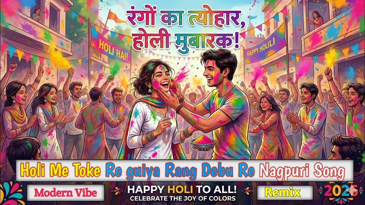 Nagpuri Superhit Holi celebration song/2026/Holi Me Toke Guiya Rang Debu//Nagpuri modern vibe Remix 