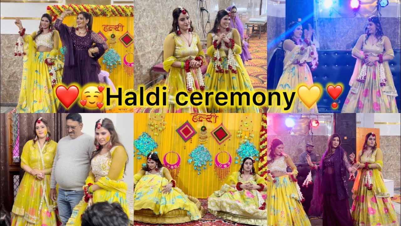 💛Haldi celebration|❤️aaj haldi par 🌸kare sabne khoob 🥰make fir sab ho gaye emotional 🥹