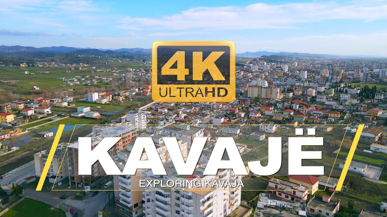 KAVAJA ALBANIA 🇦🇱【4K】⁴ᴷ⁶⁰  Kavaje Shqiperi (Drone view & Driving on the street of Kavaja City)