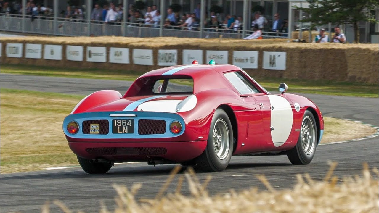 1964 Ferrari 250 LM going FULL Throttle at Goodwood Hill climb!