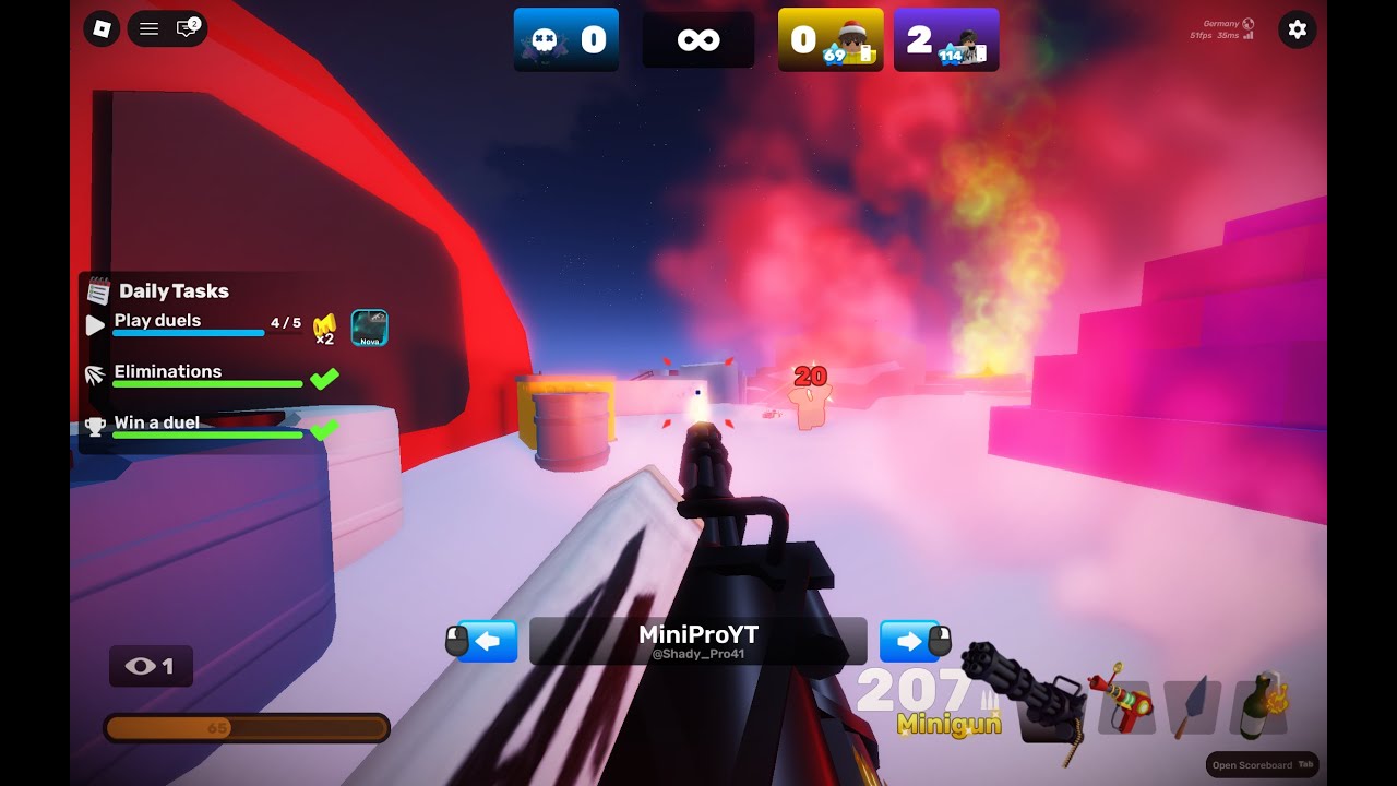 Playing 1v1v1 in Rivals with Mini Pro and another Friend