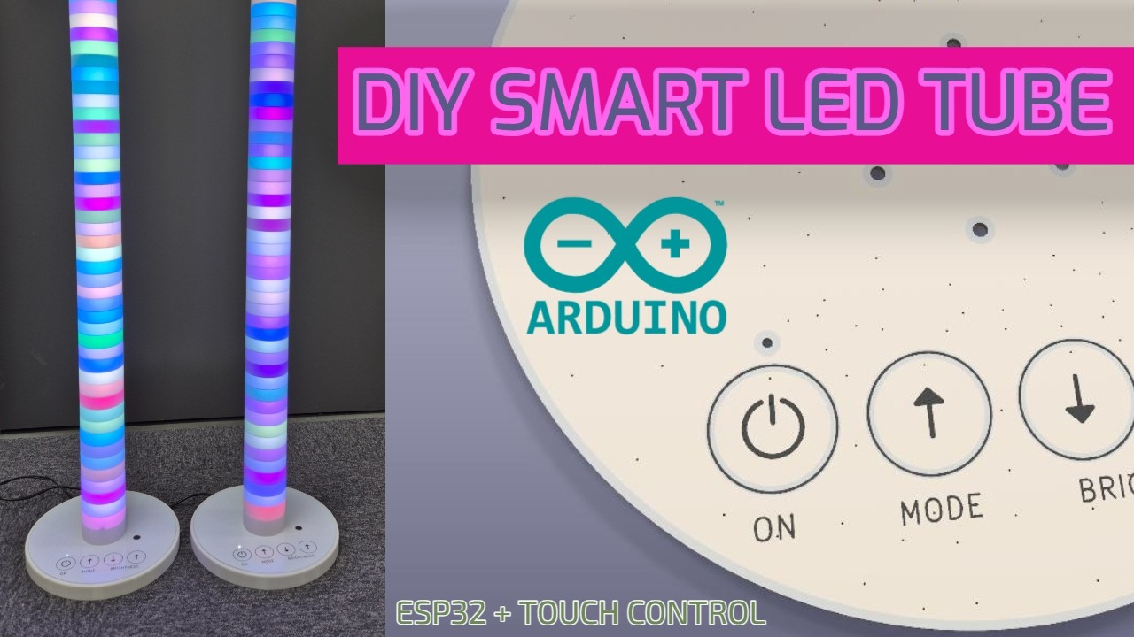 Complete step-by-step design of an ESP32 controlled TubeLight with amazing LED effects