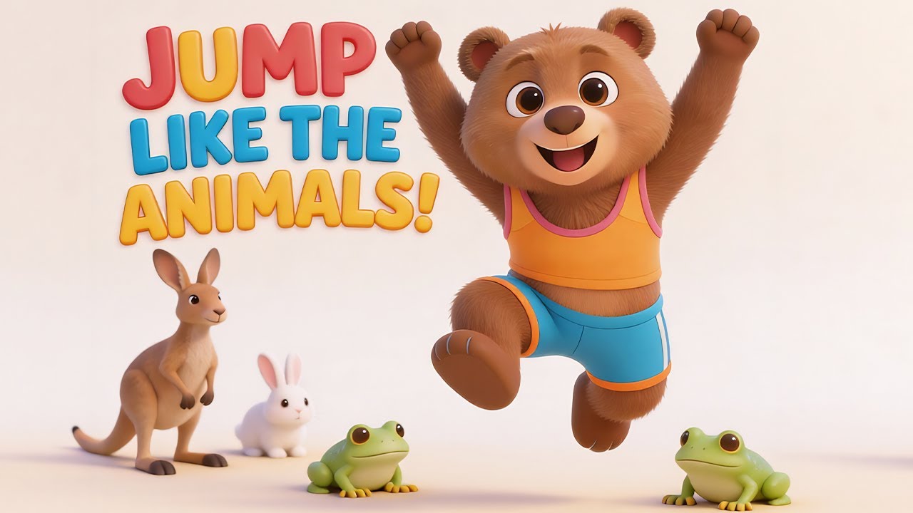 Jump Like The Animals! 🦘 | Benny Bear | Movement Songs for Kids