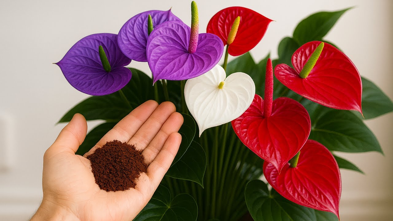 Just Coffee! The Secret to Making Anthuriums Grow and Bloom Forever