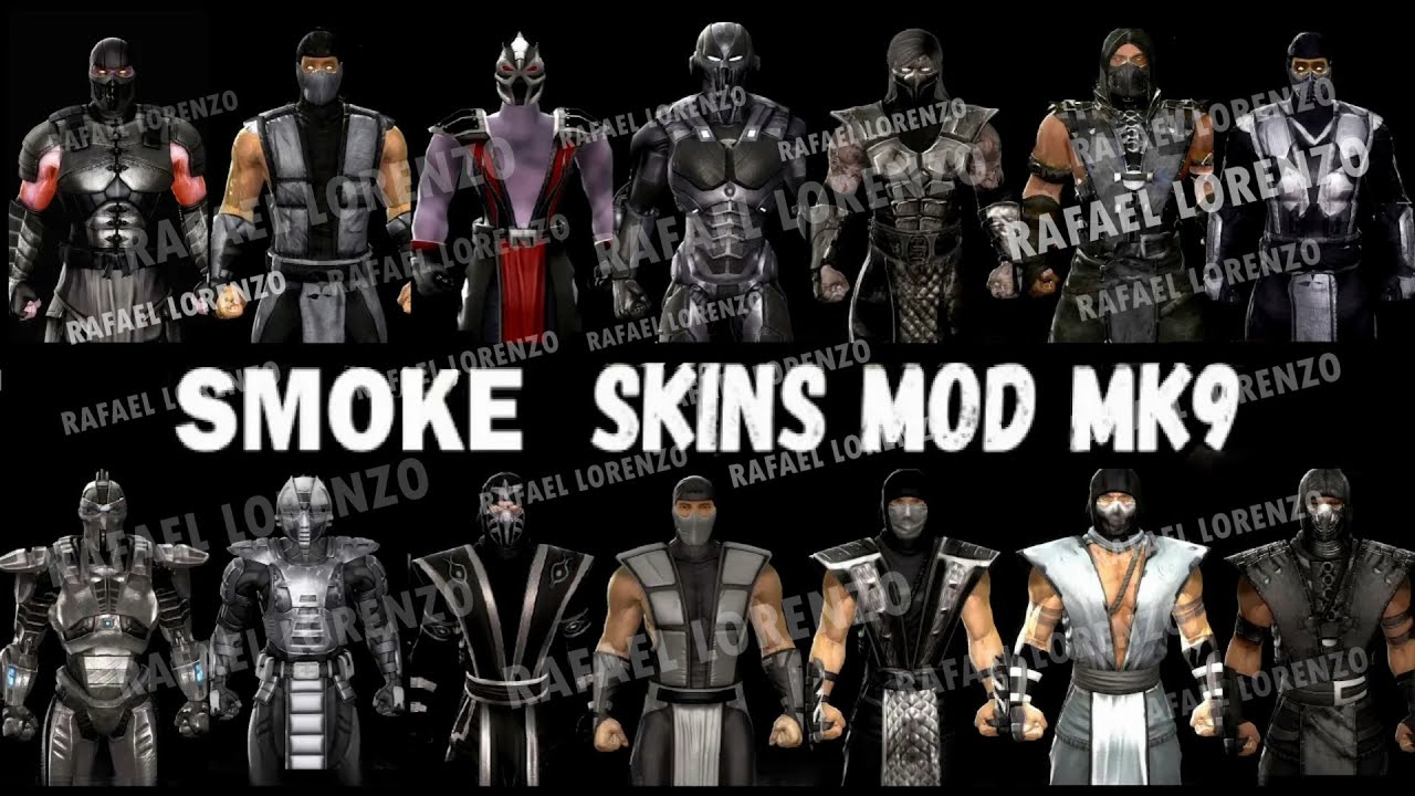 Mortal Kombat 9 - ALL SMOKE DLC MK Costume Skin PC Mod MK9 Komplete Edition MKKE
