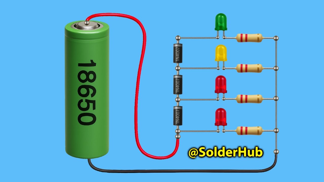 How to Make Battery Level Indicator  3 7V & Lithium Battery Charge Level Indicator