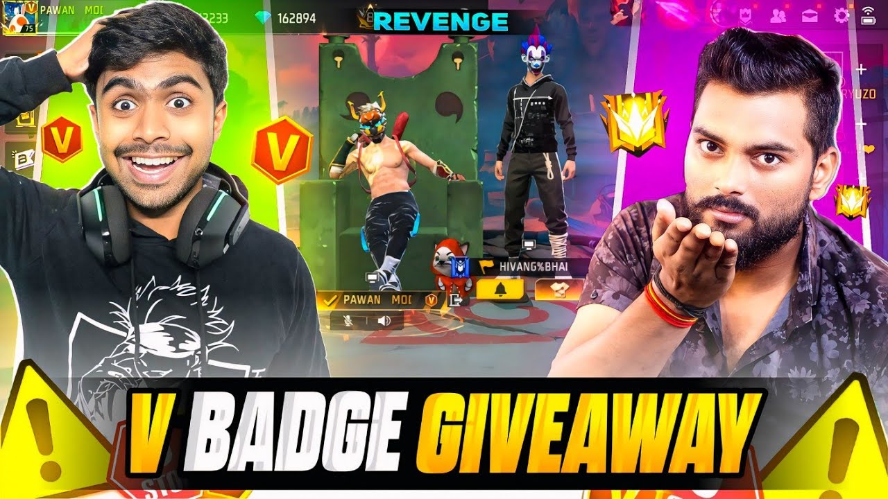 Pawan Mod Vs Raistar 😱 V Badge Giveaway Scam With Shivang Prank Gone Wrong - Garena Free Fire