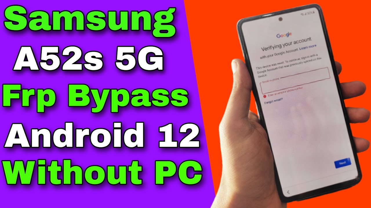 Finally ! Samsung A52s 5G (SM-A528B) Frp Bypass/Unlock Google Account Lock Android 12 | Without PC