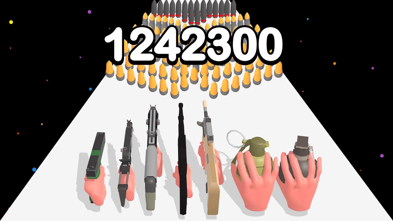 BULLET HOLE 3D - Level Up Gun Run (Satisfying ASMR Gameplay)