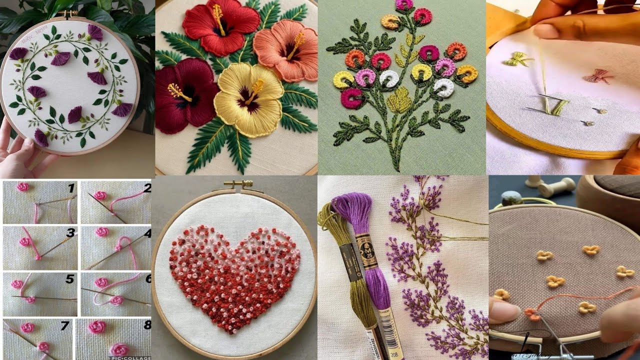60 Basic Hand Embroidery Stitches Sampler for Absolute Beginners