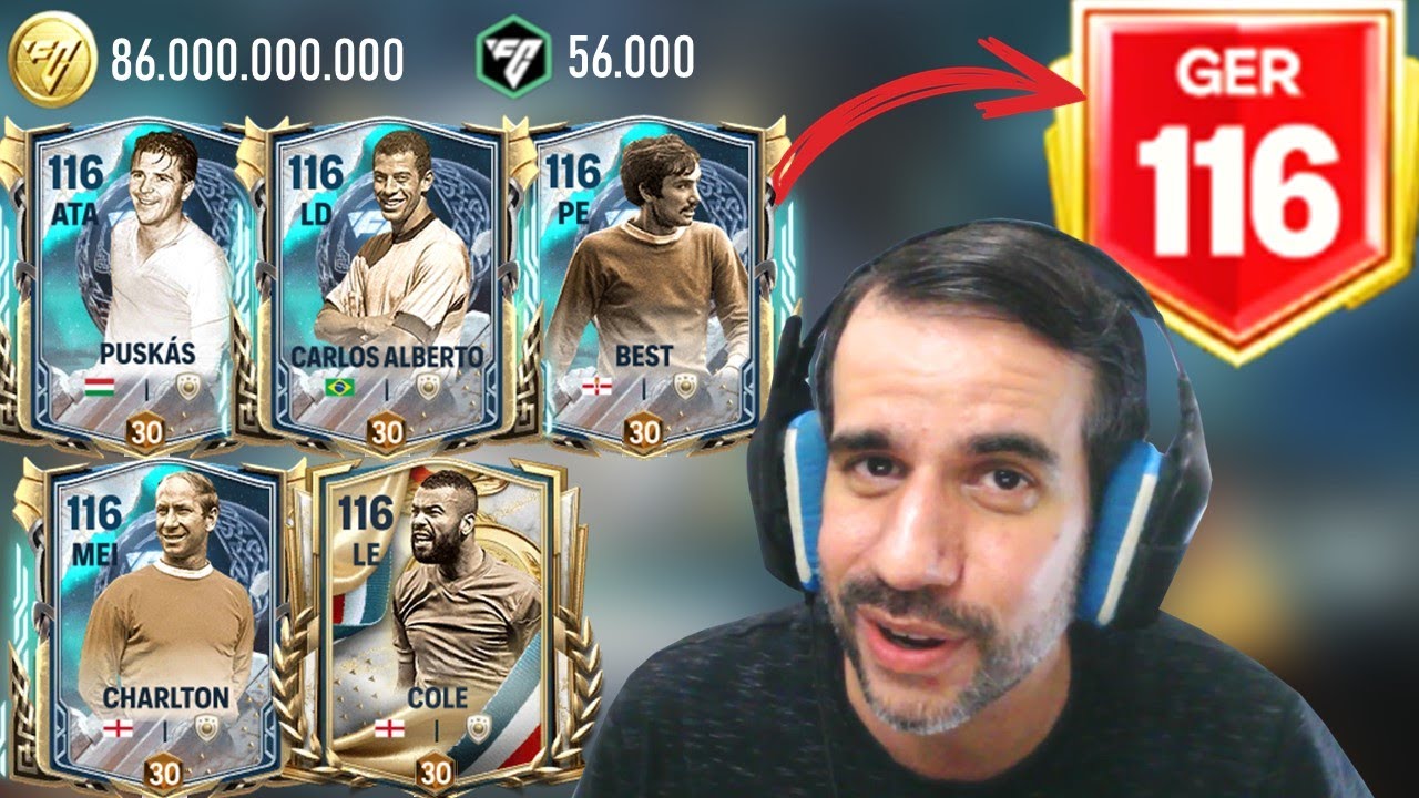 MONTEI O PRIMEIRO TIME DE GER 116 DO BRASIL NO FC MOBILE!!!