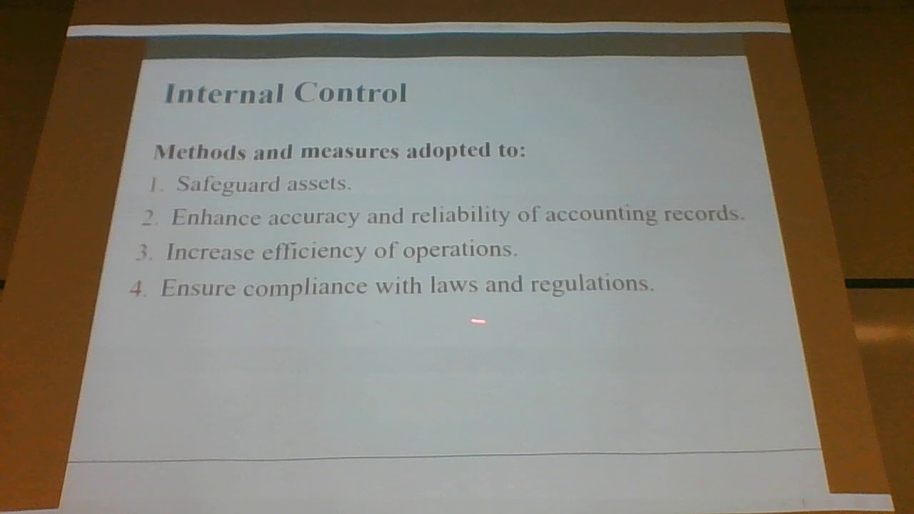 Fraud, internal control & cash