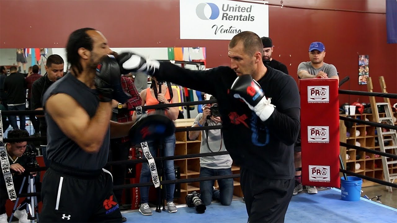 Ward vs. Kovalev 2 - Sergey Kovalev's FULL Media Workout for Andre Ward -BODY WORK FOCUS!