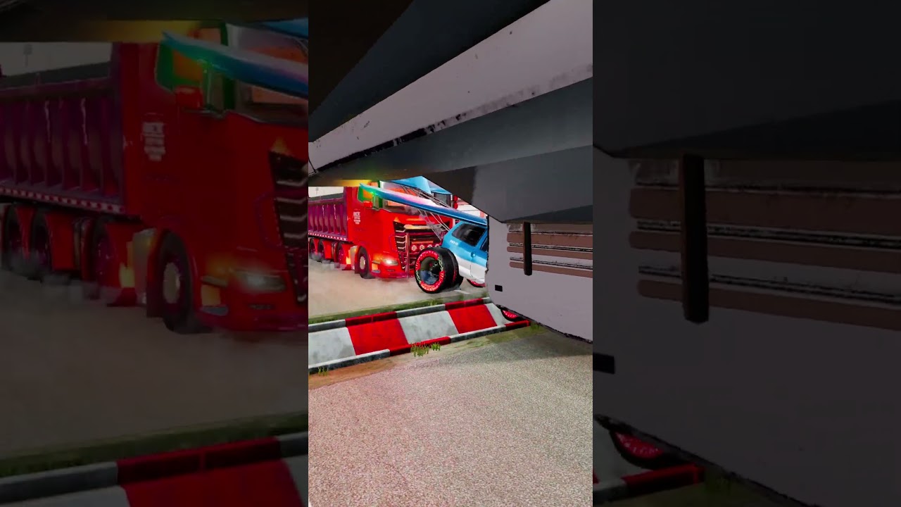 Trucks and Cars vs Speed Bumps #437 | BeamNG.drive