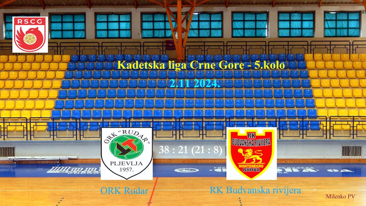 kadeti ORK Rudar - RK Budvanska rivijera  38 : 21 (21 : 8)  DRUGO POLUVRIJEME