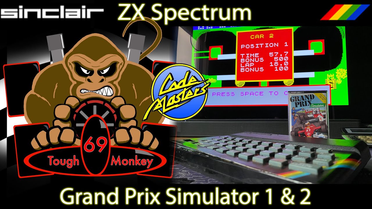 Sinclair ZX Spectrum Retro Gaming - Codemasters Grand Prix Simulator 1 & 2. 35 years before F1 2022