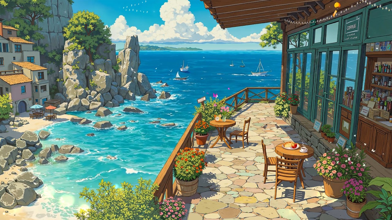 Serene Vibes 🌊 Ocean Lofi Beats for Peaceful Summer Mornings ☕ Lofi Study Mix
