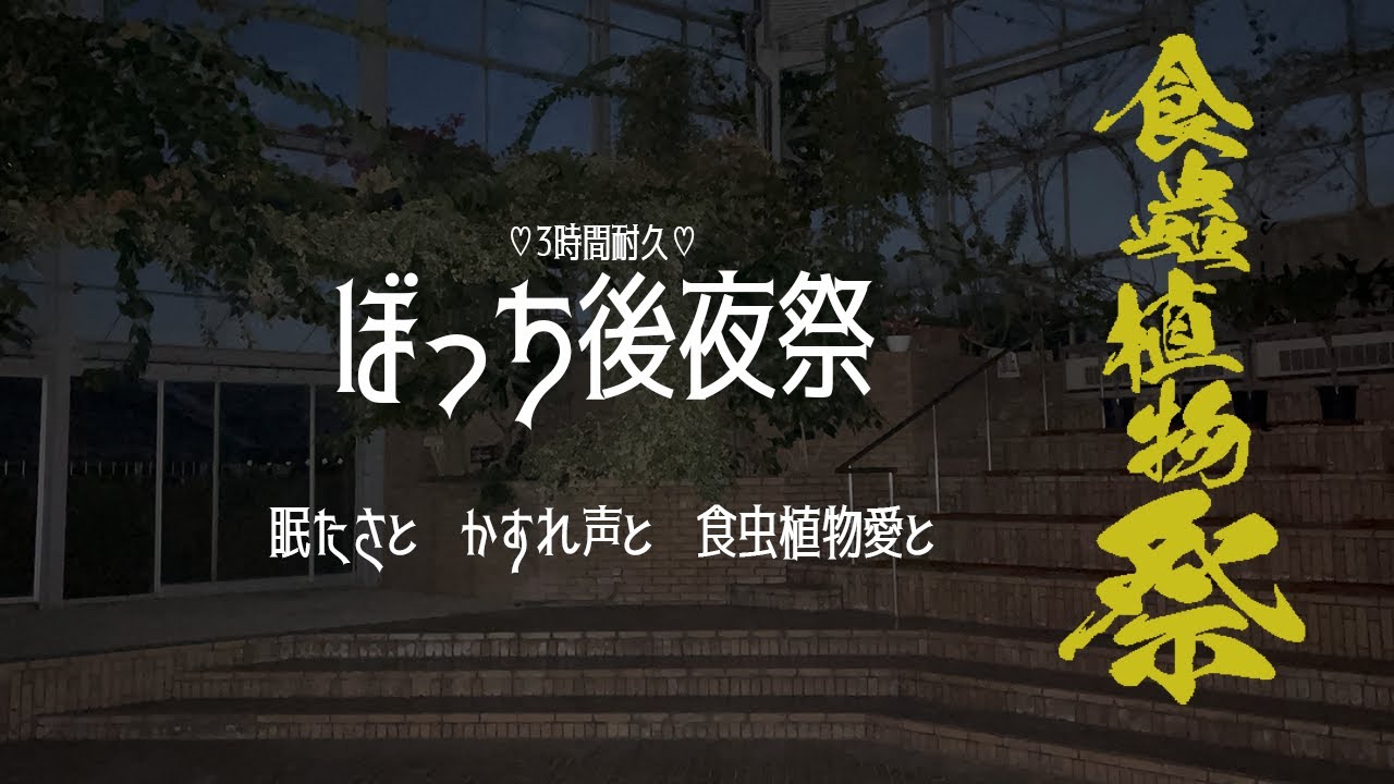 【食虫植物祭2022】ぼっち後夜祭【3時間耐久♡早送り推奨】