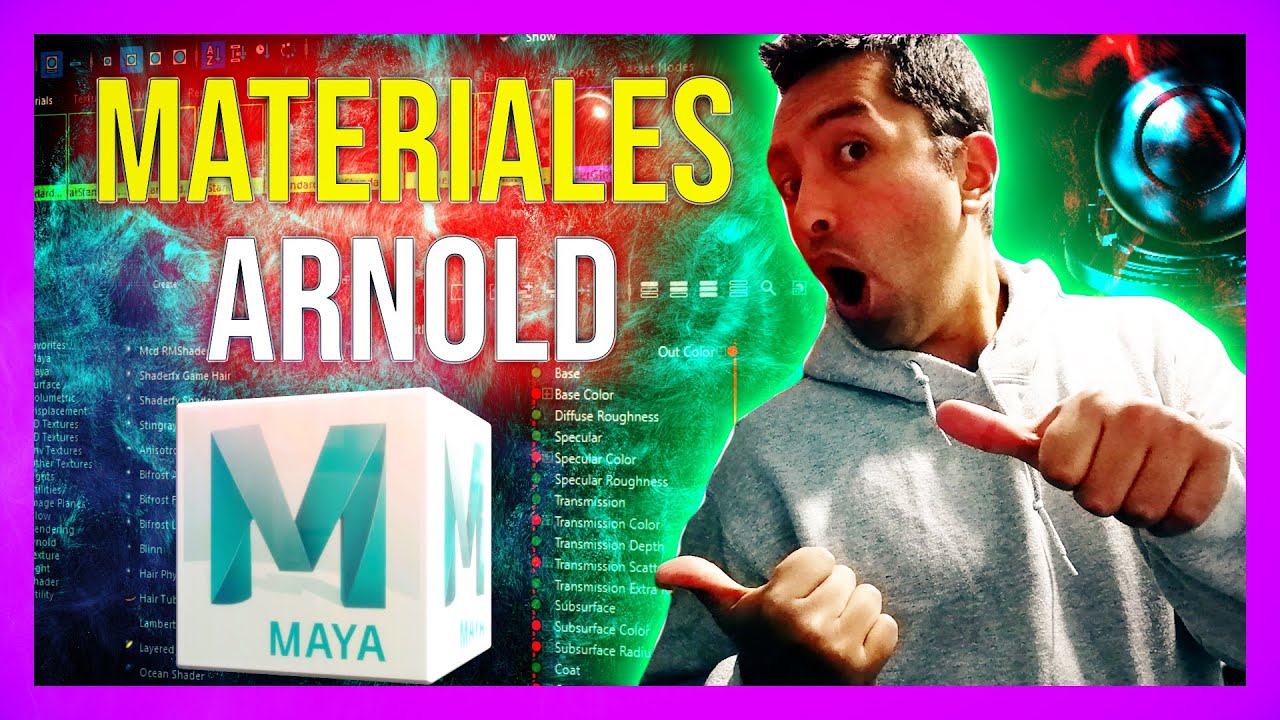 COMO Hacer Materiales en Maya 2021 | AiStandardSurface Shader | Arnold Maya