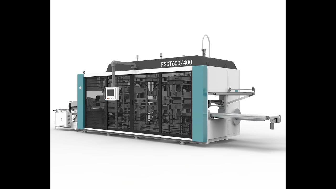PET Tray with 45 Cycles per min on our FSCT-600/400-2 Thermoforming Machine Cutting-In-Mold