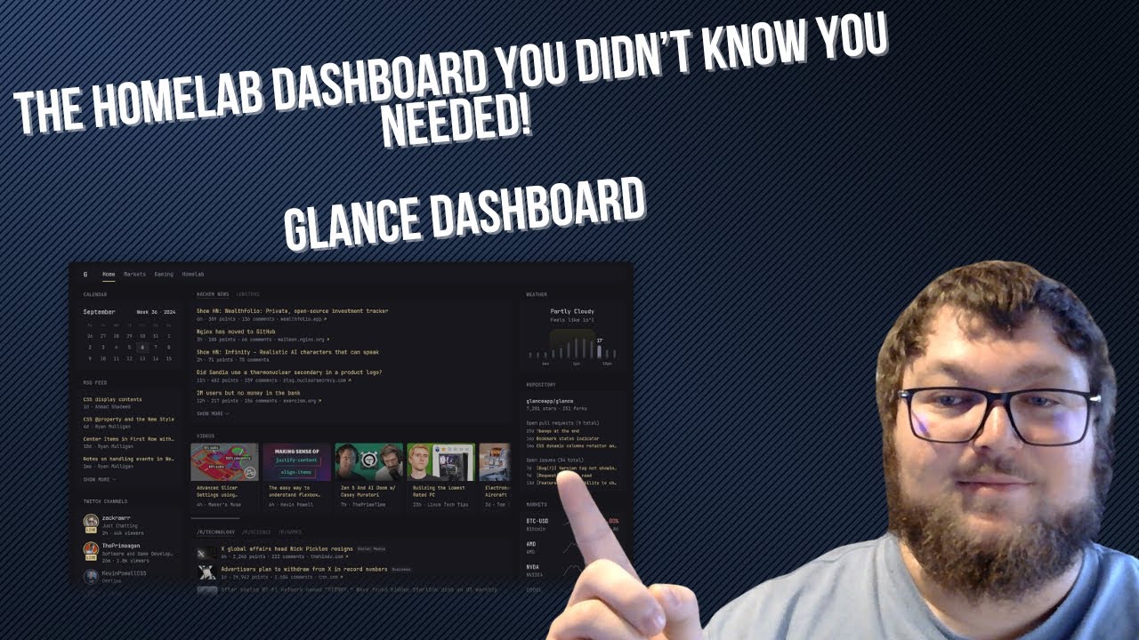 Your Homelab Needs THIS Dashboard! | Glance Dashboard