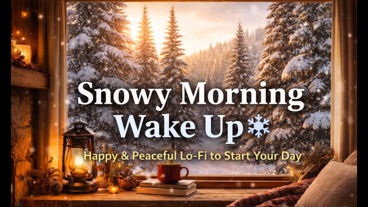 Snowy Morning Wake Up ❄️☕ | Peaceful & Happy Lo-Fi to Start Your Day