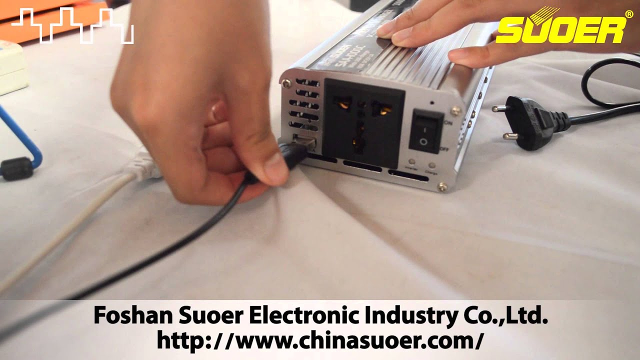 Suoer NEW Solar Power Inverter 1000W With 10A Charger (SAA-1000C )