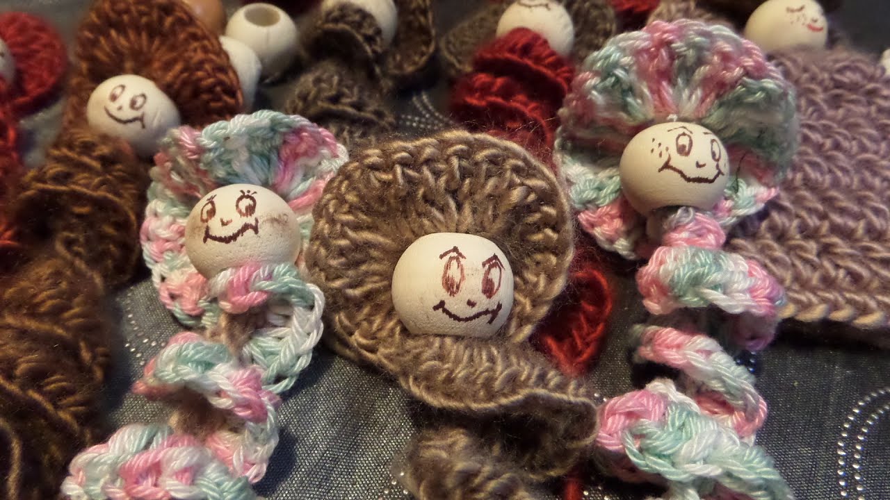 DIY / meine Sorgen & Glücks WÜRMCHEN mit Hut/ leicht gemacht-ALLES in einem + GESICHTER malen