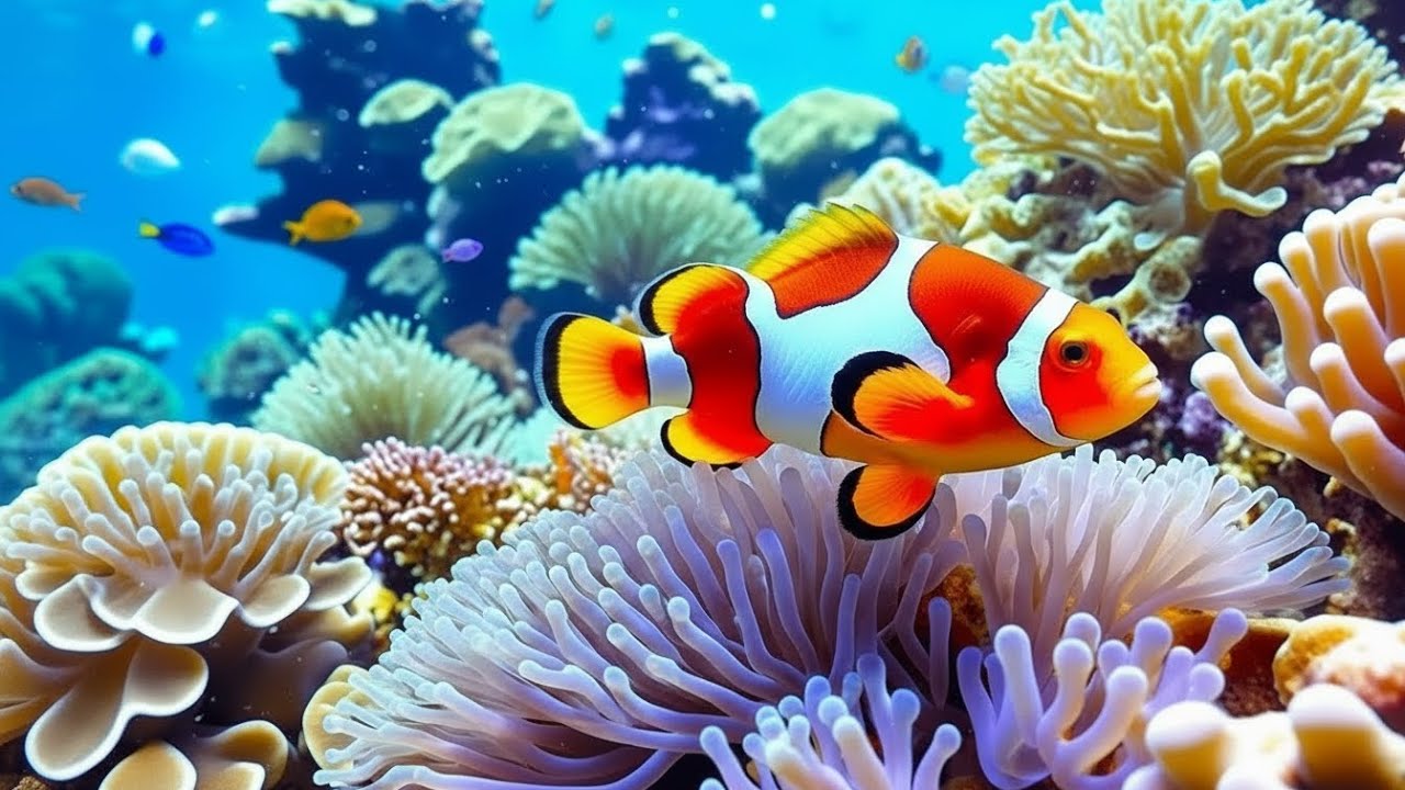 Stunning 4K Aquarium Video | Tropical Fish Tank, Coral Reef Colors & Relaxing Sleep Sounds