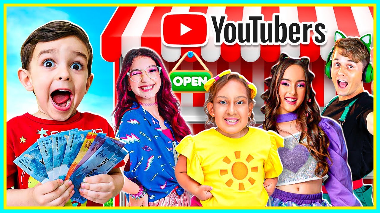 Lojinha de YOUTUBERS do João Pedro | Uma brincadeira divertida - Crescendo com JP