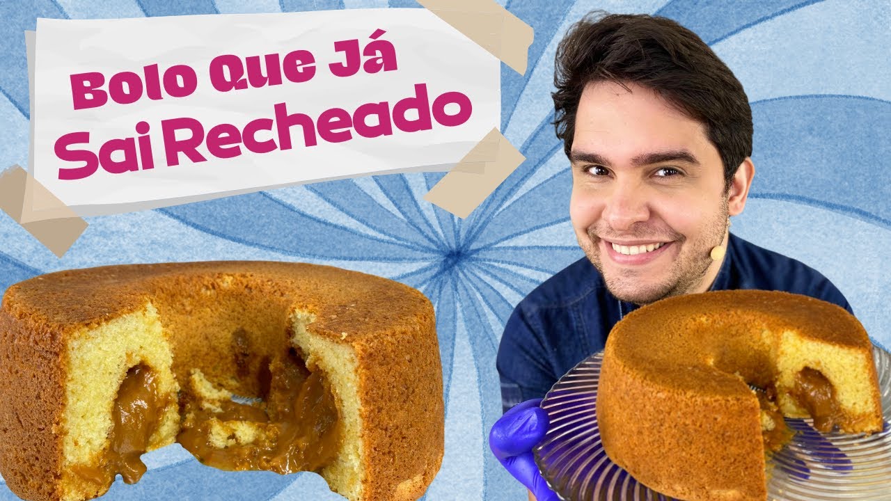 BOLO QUE JÁ SAI RECHEADO DO FORNO COM DOCE DE LEITE  - ABCDário da Confeitaria - Aula Direta