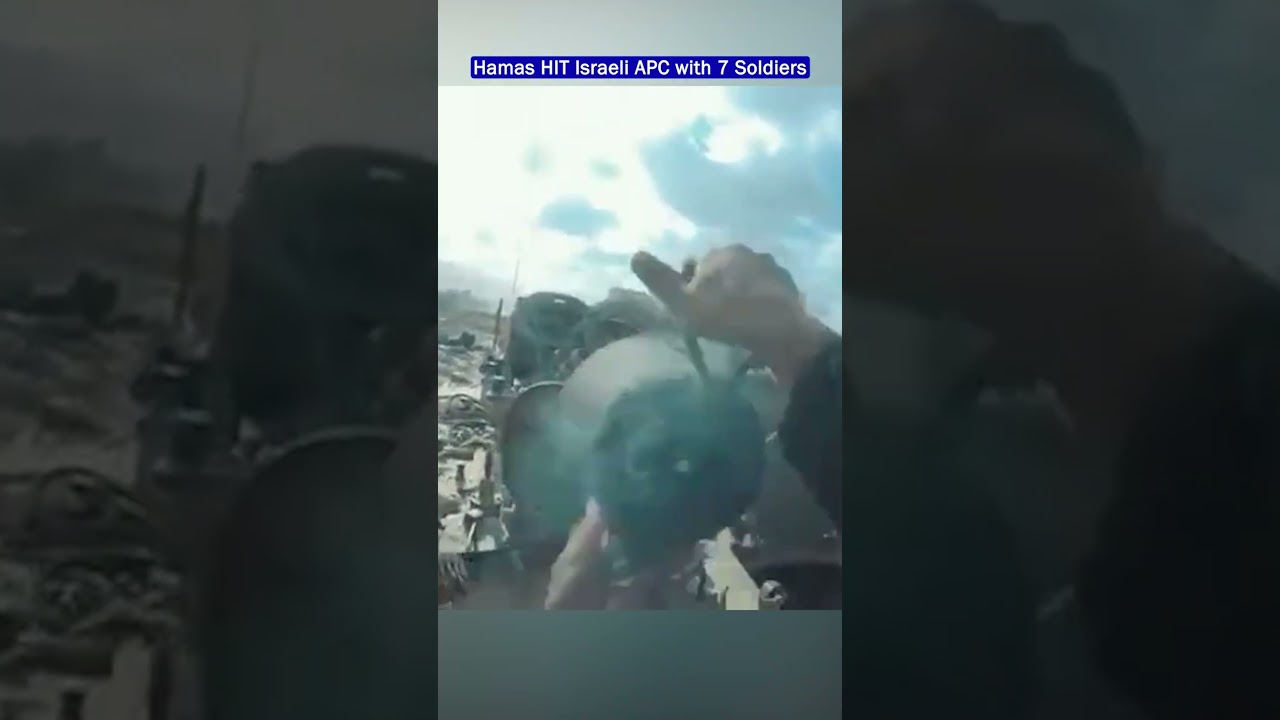 Hamas Fighter Disables Puma APC with Thrown IED!