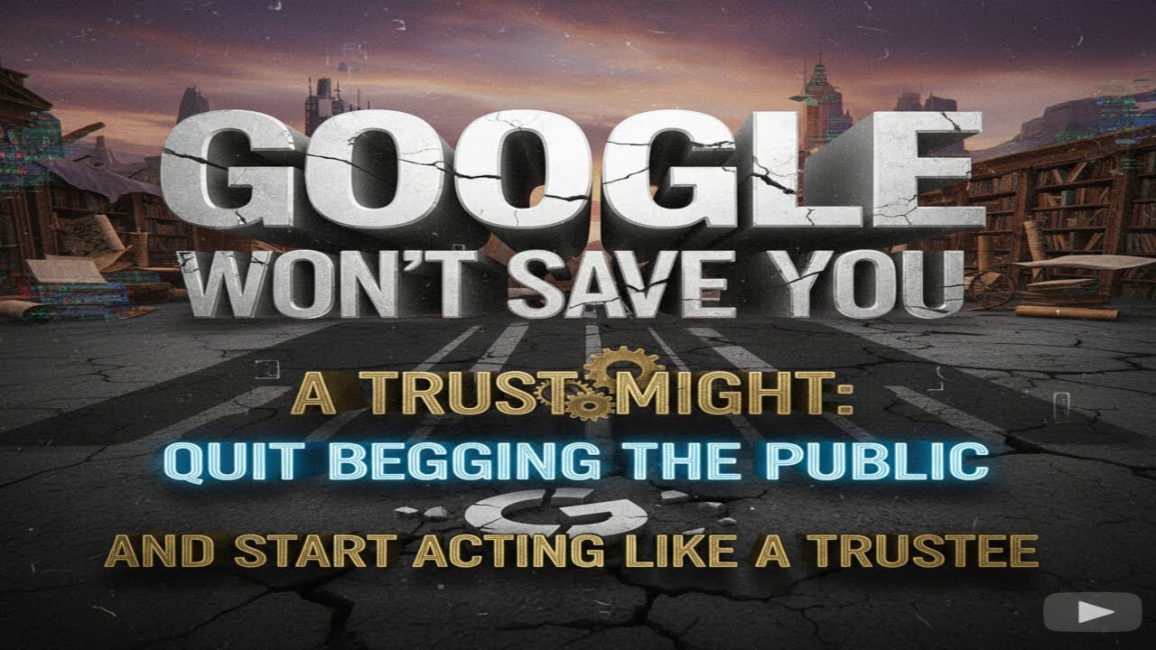 Google cię nie uratuje, ale fundacja może: przestań błagać opinię publiczną i zacznij działać jak...