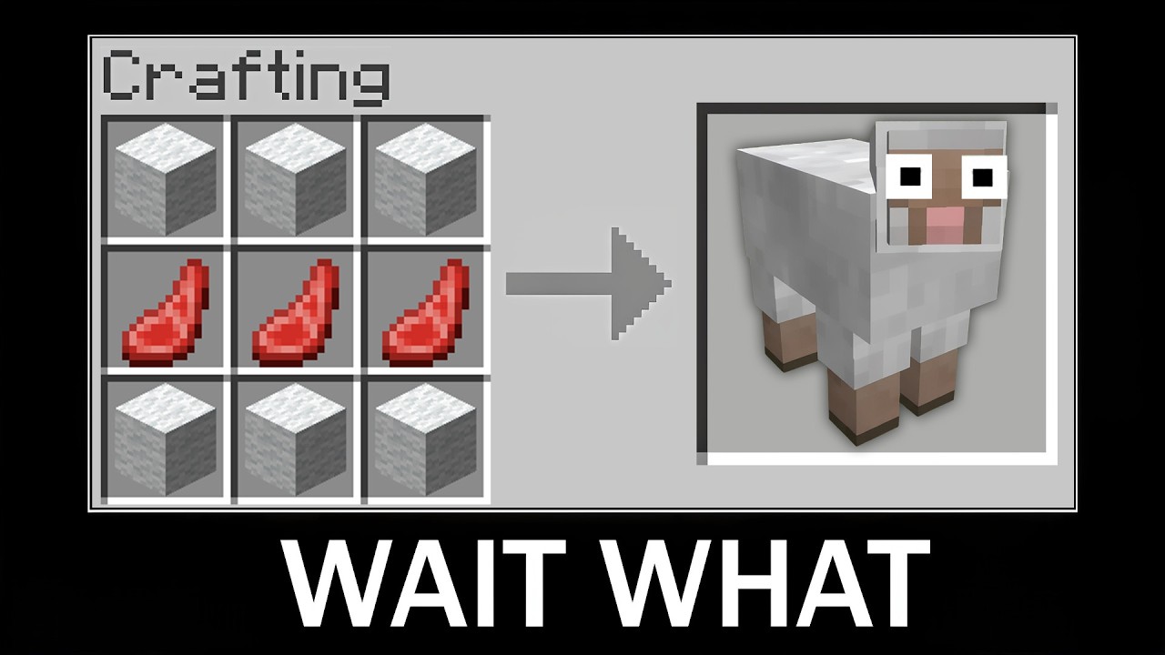 Minecraft wait what meme part 17 (Crafting Sheep)